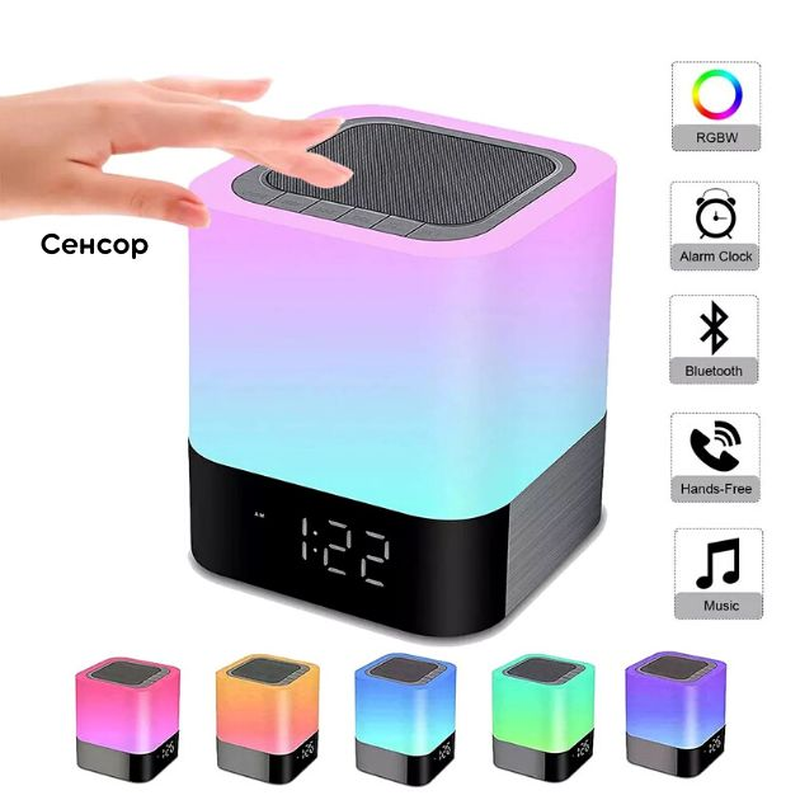 Колонка бездротова Bluetooth з годинником MiNi-HiFi та нічник: цена 799 ...
