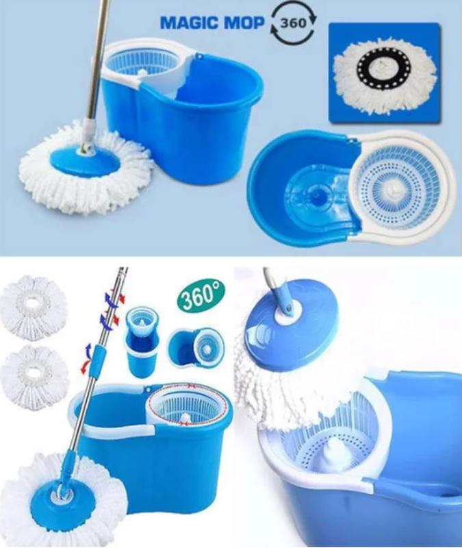 Универсальная швабра с отжимом-центрифугой и ведром easy mop "...: цена ...