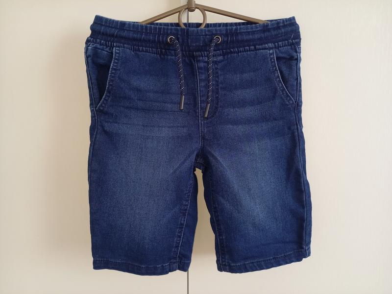 Джинсовые шорты синие стрейчевые primark для мальчика 8-9 лет 134