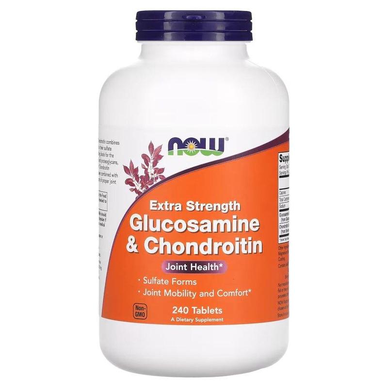 Для суставов и связок NOW Glucosamine & Chondroitin Extra Stre...