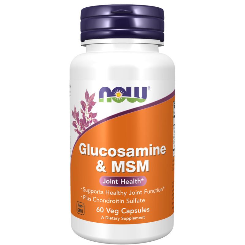 Для суставов и связок NOW Glucosamine & MSM, 60 вегакапсул