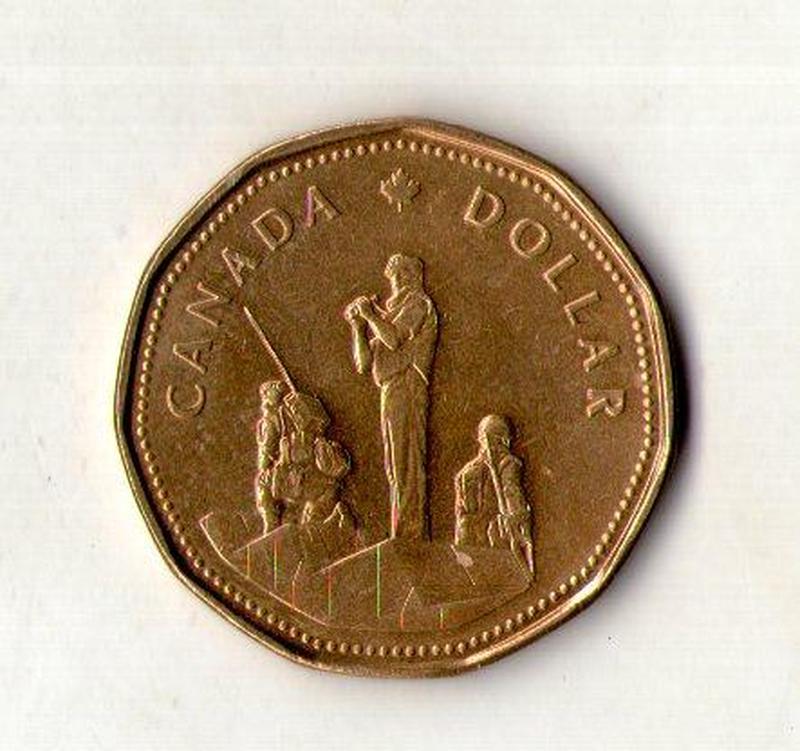 Канада 1 доллар, 1995 Памятник миротворческим силам №1356
