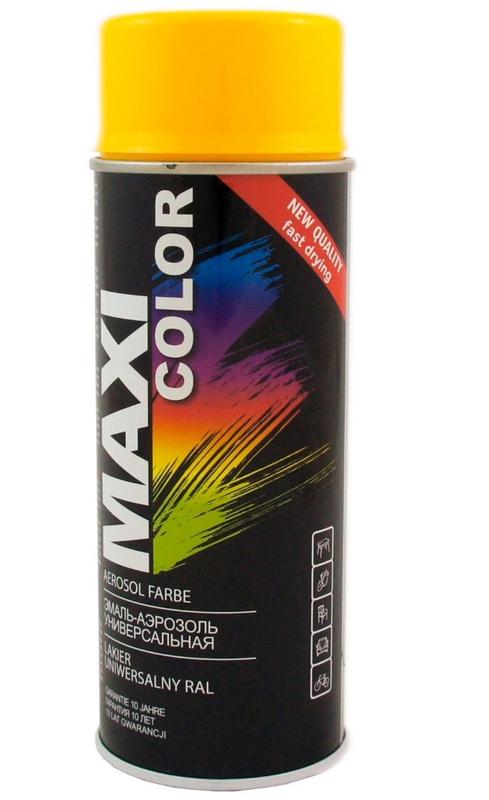 Аэрозольная краска Maxi Color RAL 1023 Транспортно-желтый 400 мл