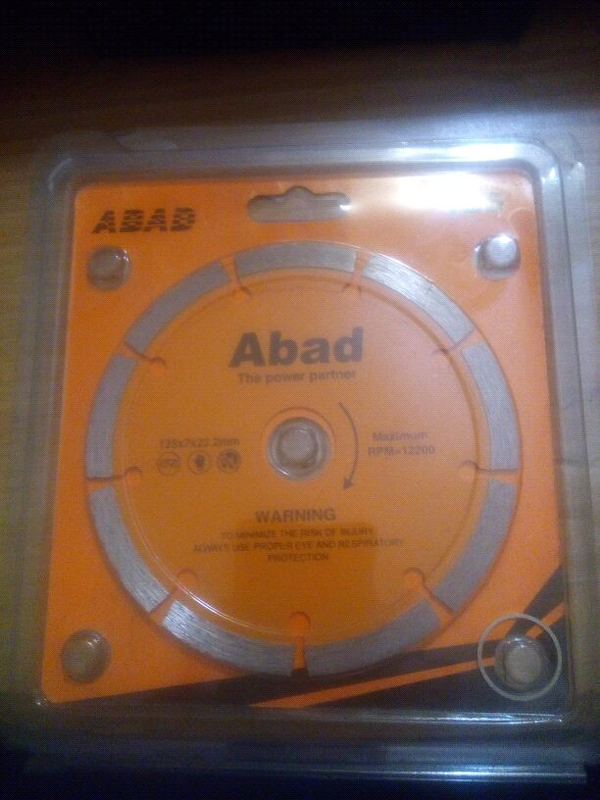 Алмазный диск сегмент ABAD 125 Бетон Гранит, Мрамор, Шифер, Цегла