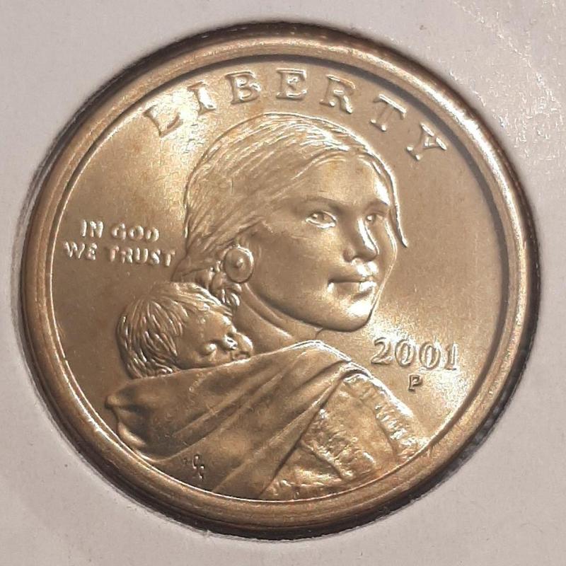 Монета США 1 долар, 2001 года, Мітка монетного двору 