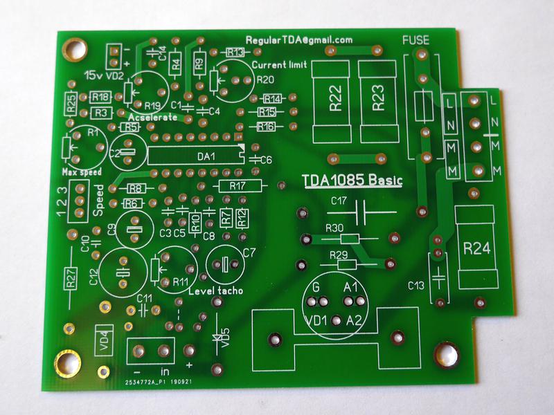 Регулятор TDA1085 оборотов и мощности коллекторного двигателя. - 430 ...
