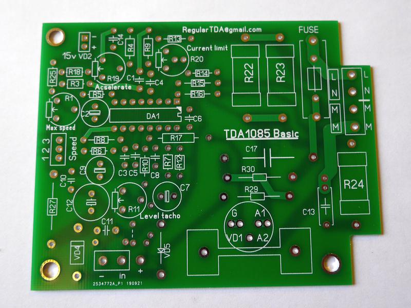 Tda1085 регулятор оборотов коллекторного двигателя схема