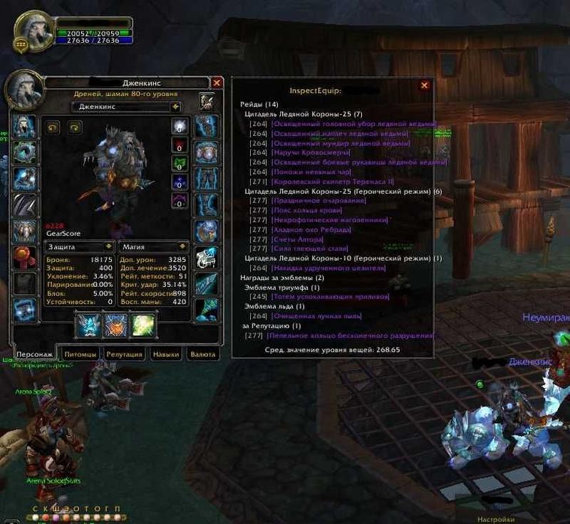 Аккаунт World Of Warcraft 3.3.5а Wowcircle.Com X100 Шаман PVE.