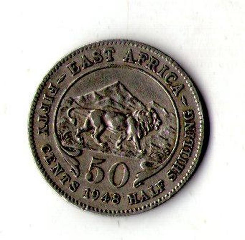 Британская Восточная Африка 50 центов 1948 Король Георг VI №1329