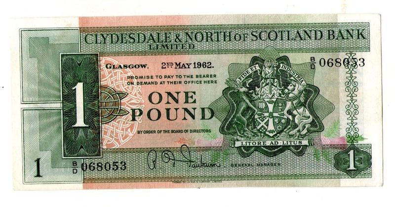 Шотландія 1 фунт 1962 рік №426