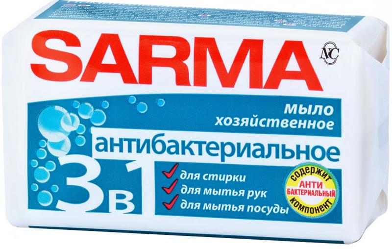 Мыло хозяйственное Sarma с антибактериальным эффектом 140 г (4...