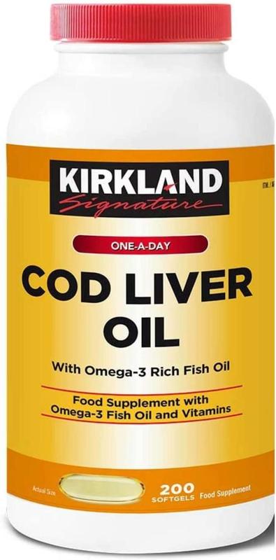 Kirkland рыбий жир печени трески Омега-3 200 капс.