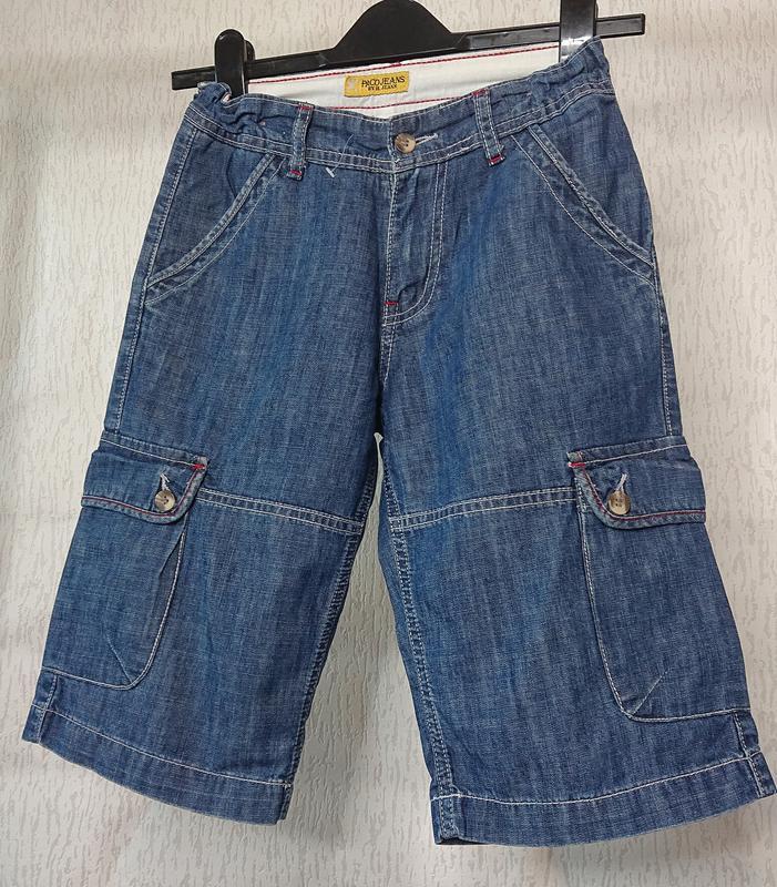Фирменные качественные джинсовые шорты карго на мальчика