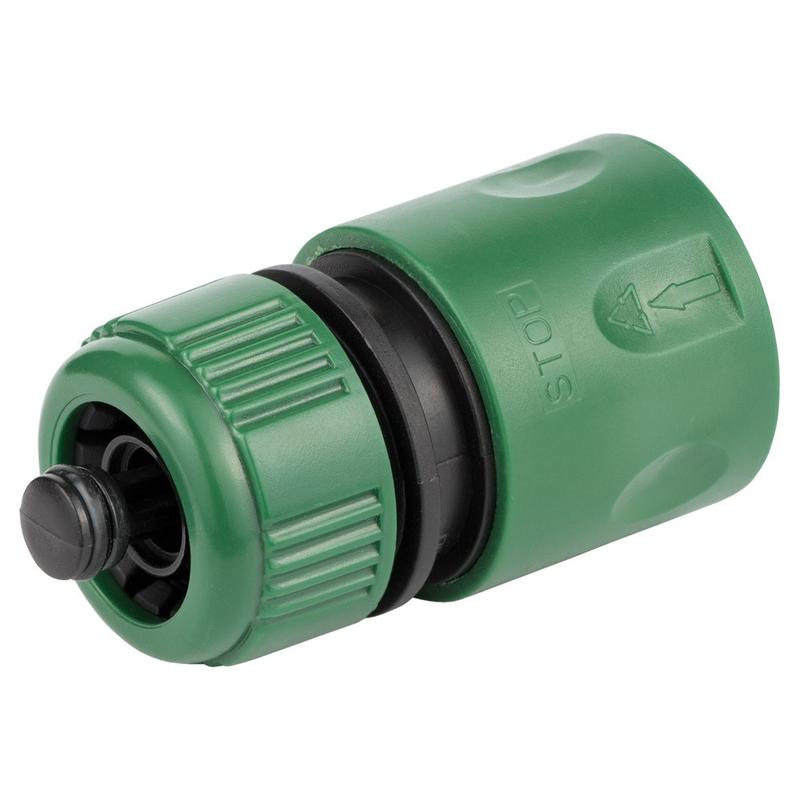 Коннектор 1/2\" быстросъёмный аквастоп для шланга 1/2\" (ABS): цена 21 ...