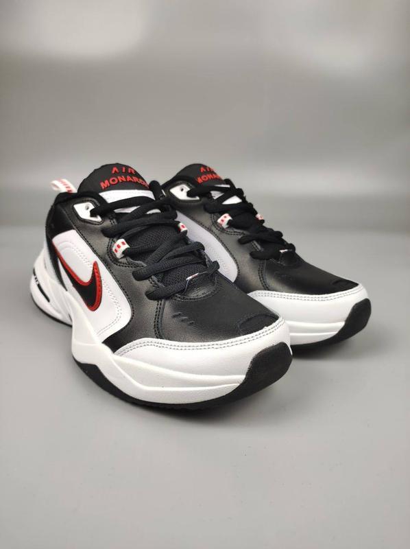 nike air monarch 4 white black red