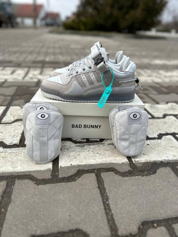 Кроссовки adidas forum low x bad bunny grey цена 2960 грн купить