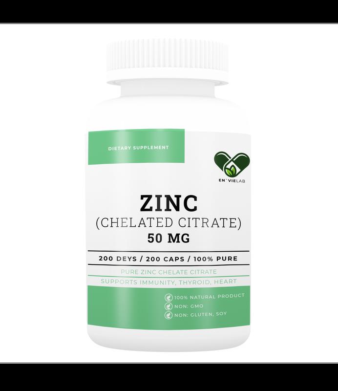 Цинк таблетки 50 мг 200 капсул Zinc Zitrate Chelated 50 mg Цин...