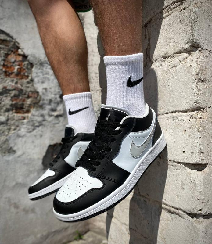 Jordan 1 black and best sale white grey