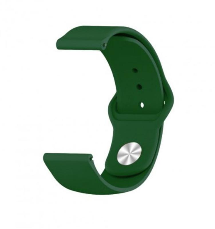 Ремешок для часов универсальный силиконовый 20мм Зеленый BeWat...