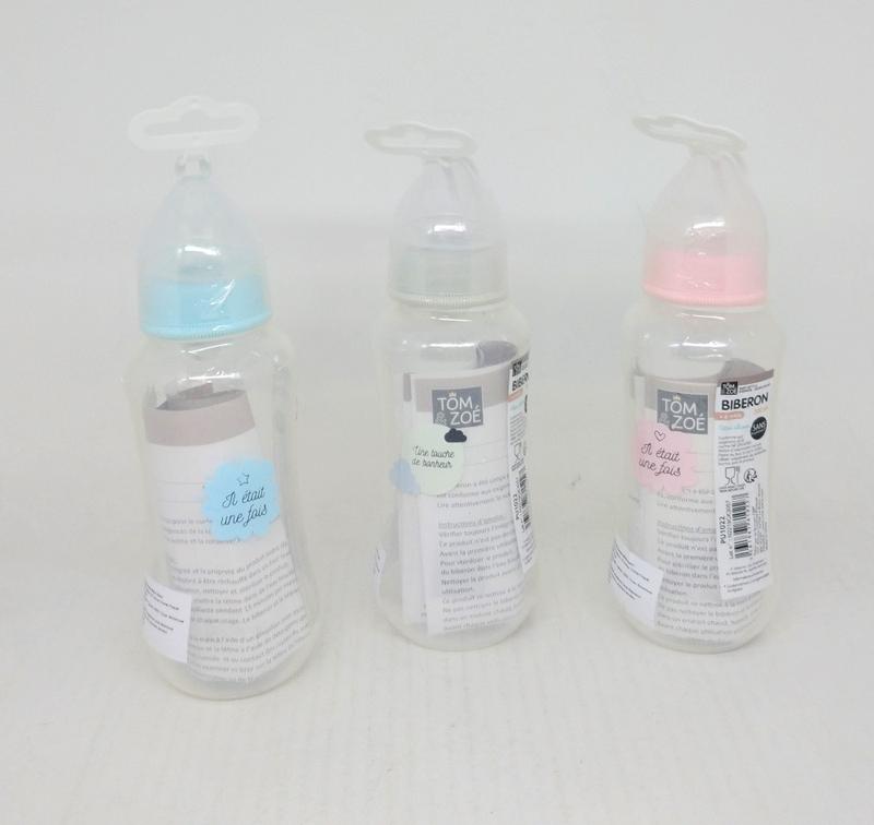 Бутылка пластиковая 300мл 6мес+ (розовая , голубая, серая), 19...