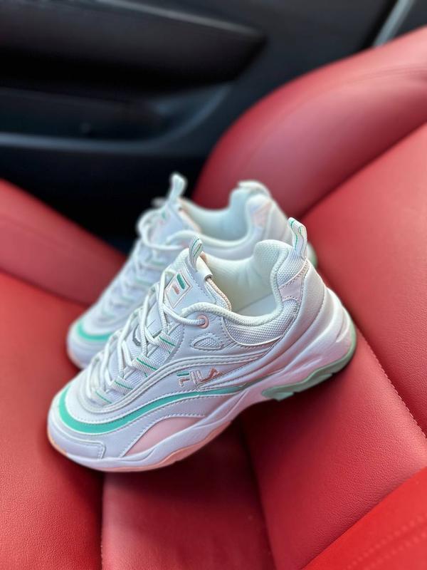 fila ray white mint rose