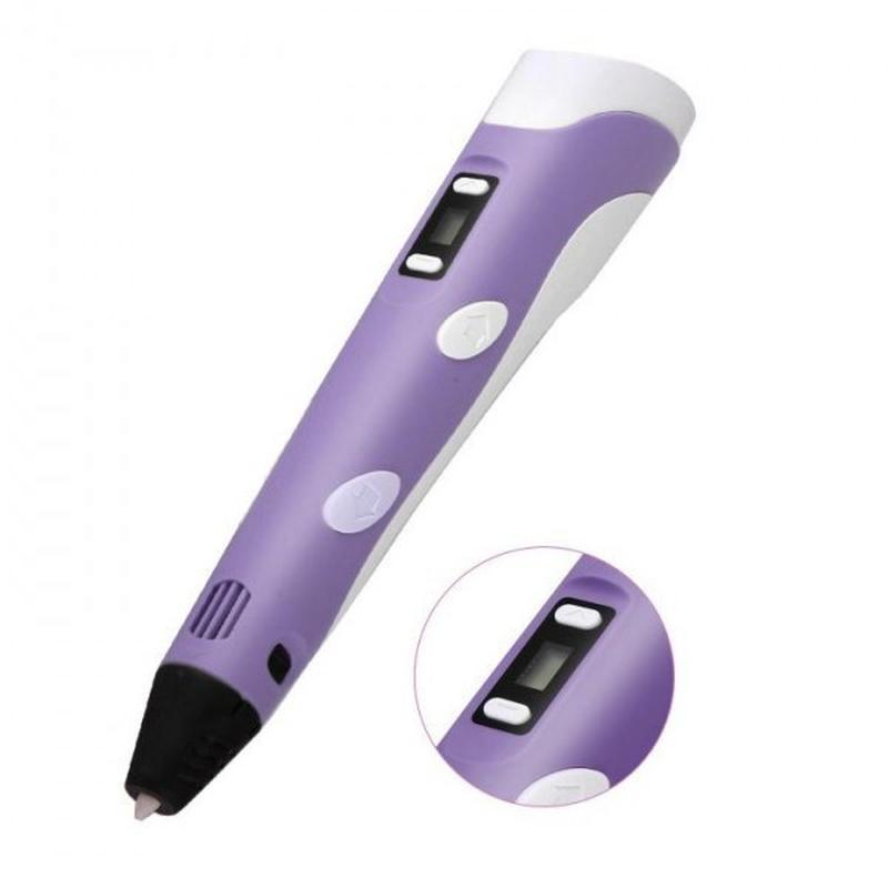 3d ручка c lcd дисплеем 3d pen 2 фиолетовый (258450)