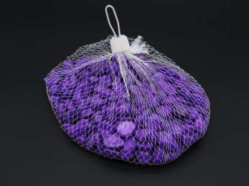 Фиолетовый камень дробленый полированный для декора ваз, подар...
