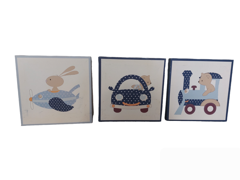 Набор 3 картины на холе 17×17 декор детской
на холле, есть сза...