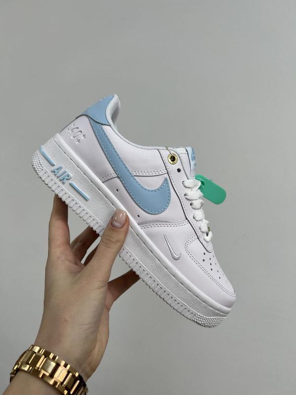 Nike air force 1 best sale white with blue tick