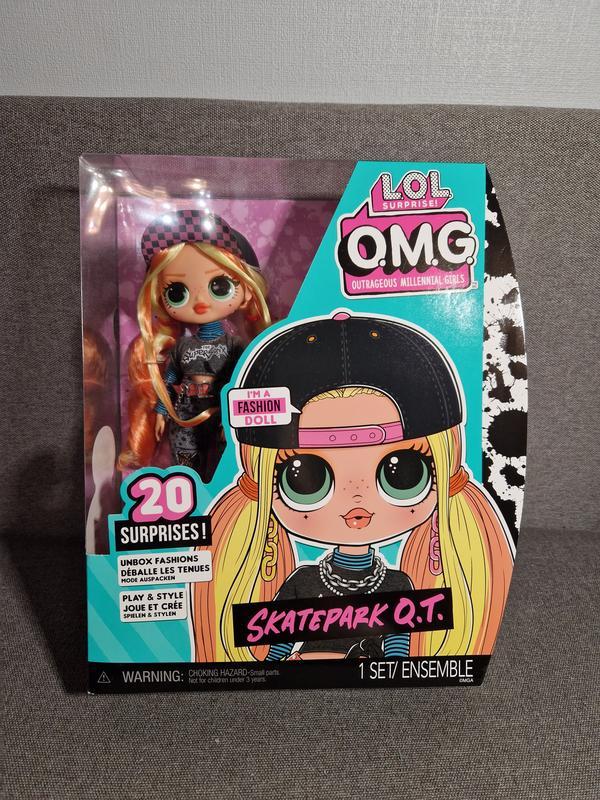 LOL Surprise! LOL Surprise OMG Skatepark QT Fashion Doll with 20 Surprises  – Great Gift for Kids Ages 4+