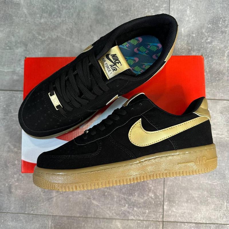 nike air force black with gold