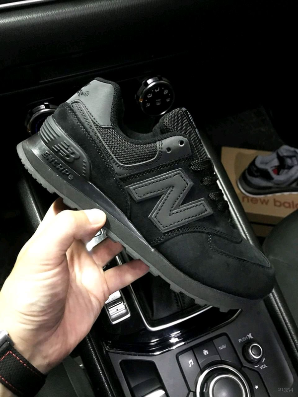 New balance hot sale 574 all black