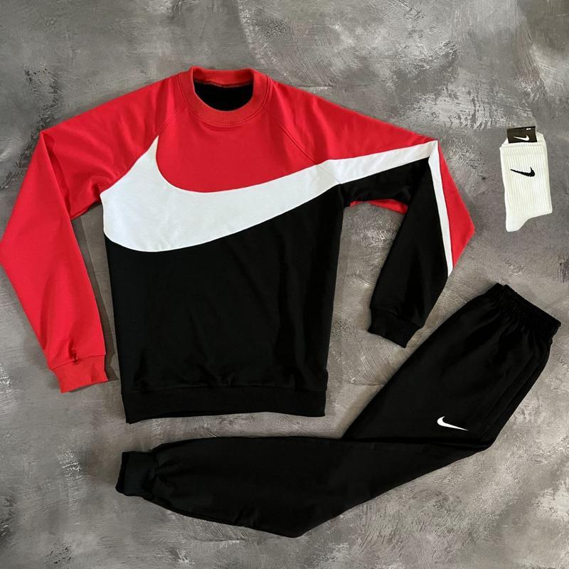 Nike big swoosh clearance rouge