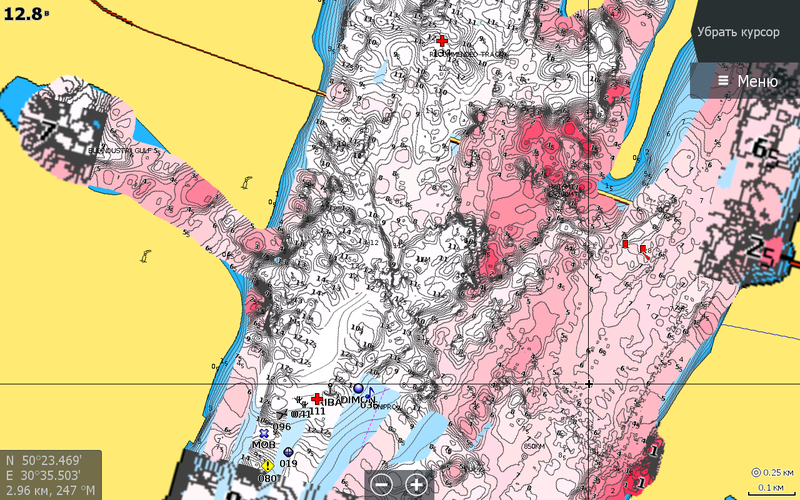 Карта глубин BlueChart v 9.5, BlueChart v 9.5 - Atlantic, Карта глубин Garmin Bl
