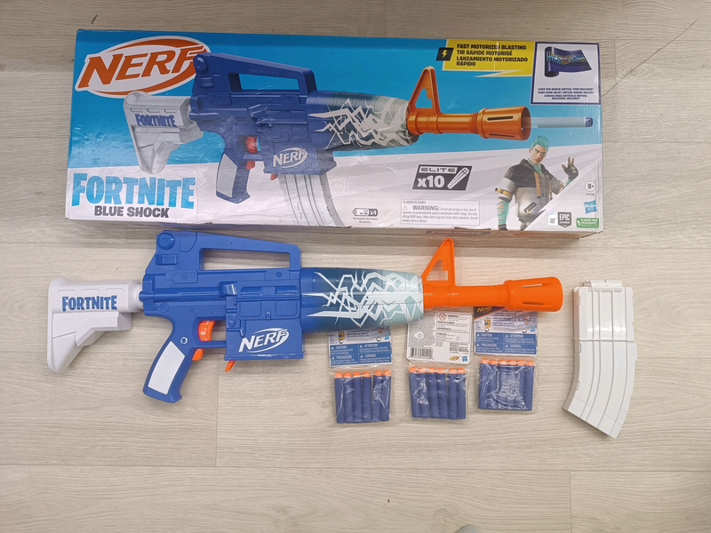 Бластер Нерф в отл. сост. Nerf Fortnite Blue Shock F4108: цена 1500 грн -  купить Игрушечное оружие на ИЗИ