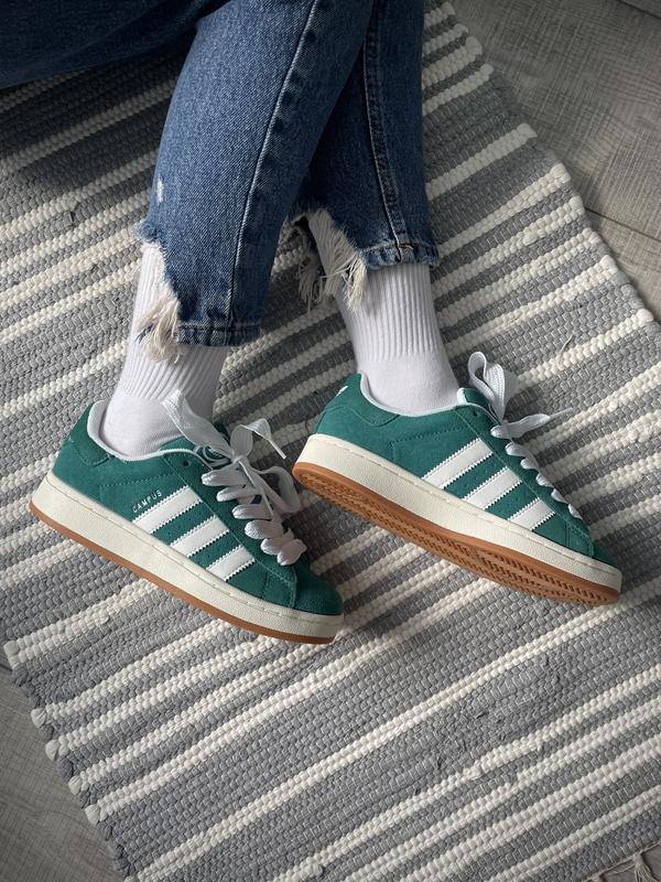 Женские кроссовки adidas campus 00s dark green cloud white: цена 2520 ...