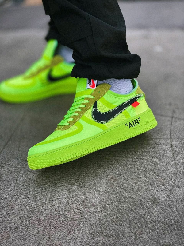 Off white x nike store air force 1 green