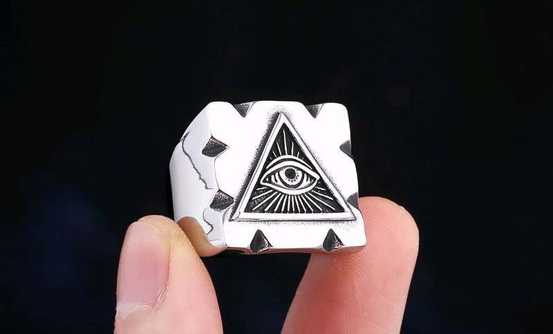 Кільце на палець 11 (21р) — "Всевиде Око", Ілюмінати: ціна 399 грн ...