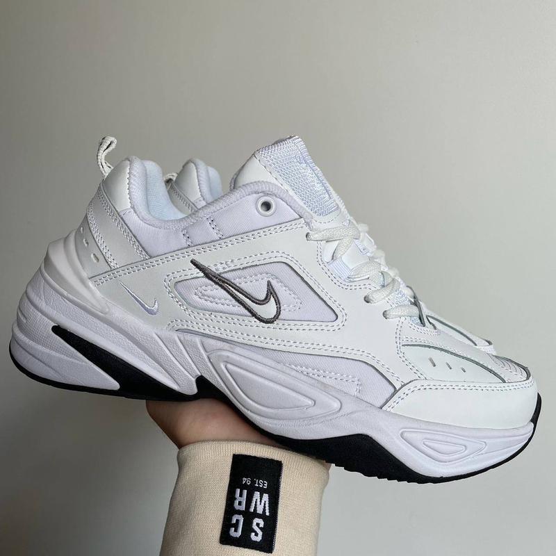 Кросівки найк м2к чорно білі Nike M2k Tekno "essential White B...: ціна ...