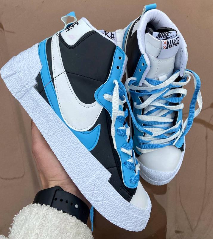 Sacai x blazer mid cheap black blue