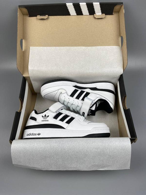 Женские кроссовки адидас черно белые adidas forum low black white: цена ...
