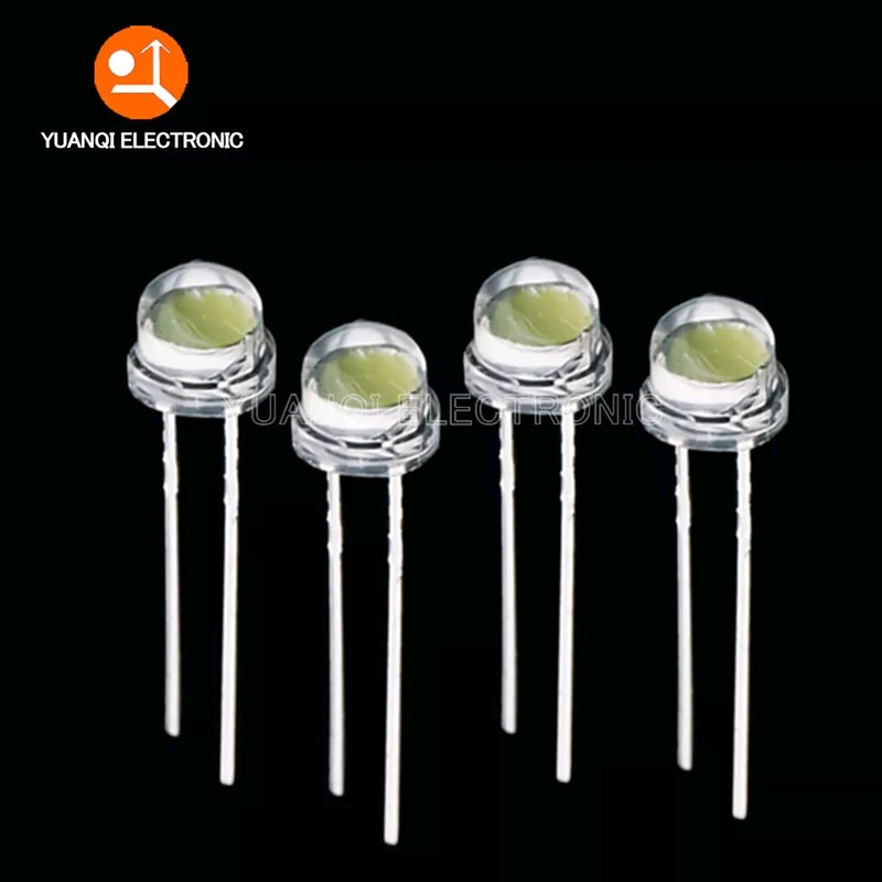 Суперяркий светодиод 5 мм, (соломенная шляпа). Большой кристал.: цена 3 ...