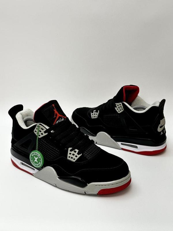 Jordans retro 4 hot sale black and red