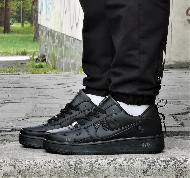 Кроссовки nike черные мужские кожаные найки форсы (размеры: 41...: цена ...