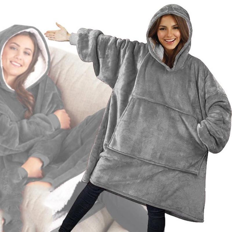 Плед толстовка с капюшоном и рукавами huggle hoodie оверсайз. ...: цена ...
