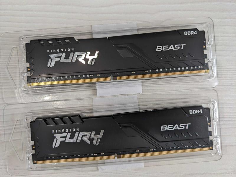 2 x RAM DDR4 64Gb (32+32) 3200MHz Kingston FURY Beast (KF432C1...: цена ...