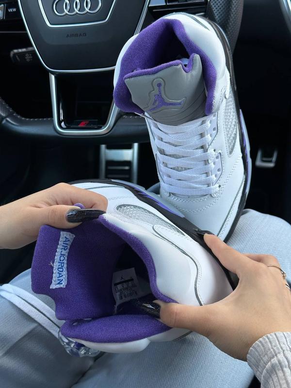 Jordan white best sale black purple