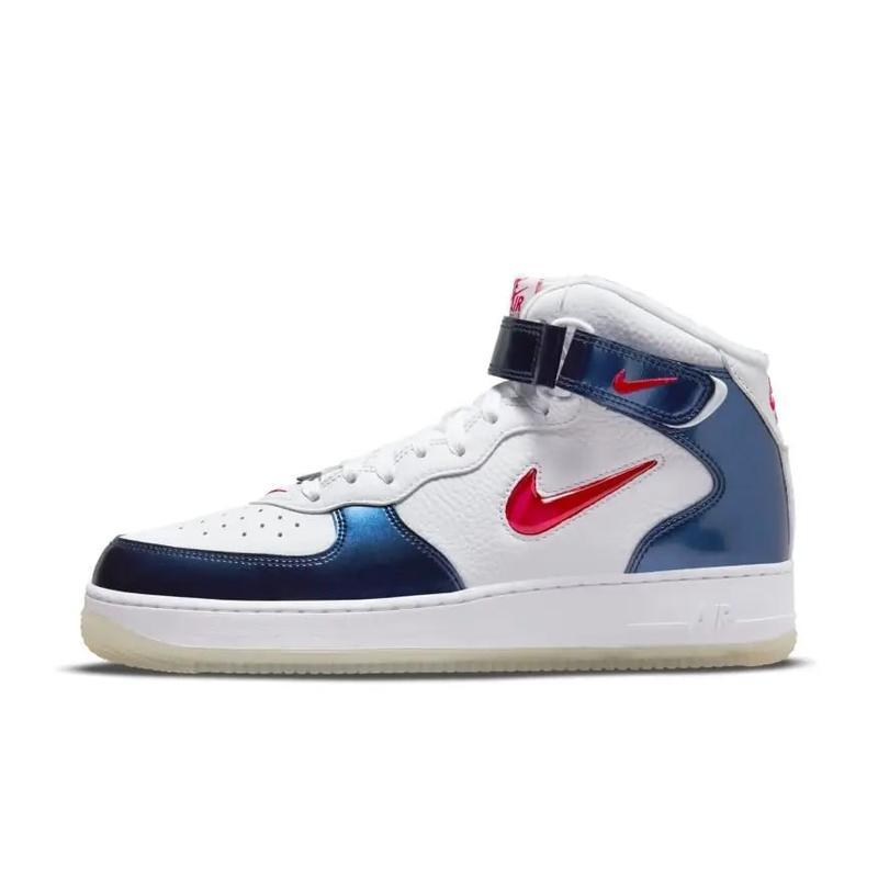 Nike air force hot sale white blue red