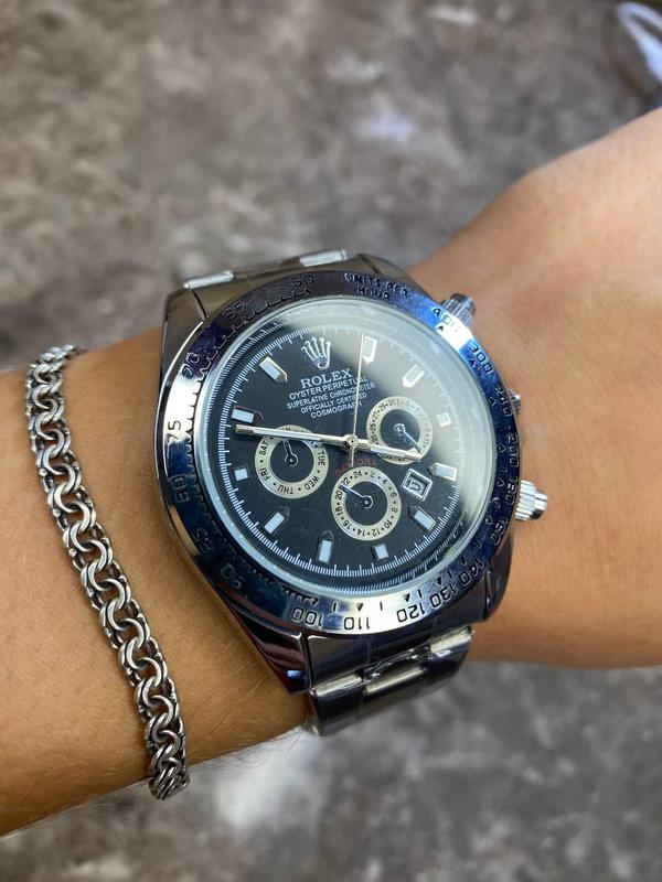 Мужские серебряные механические наручные часы Rolex / Ролекс, ...: цена ...