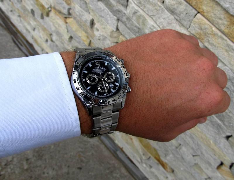 Мужские серебряные механические наручные часы Rolex / Ролекс, ...: цена ...